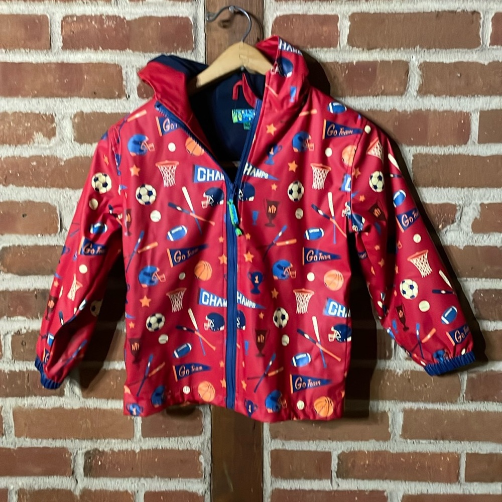 Stephen Joseph 4/5 Rain Jacket Sports Theme